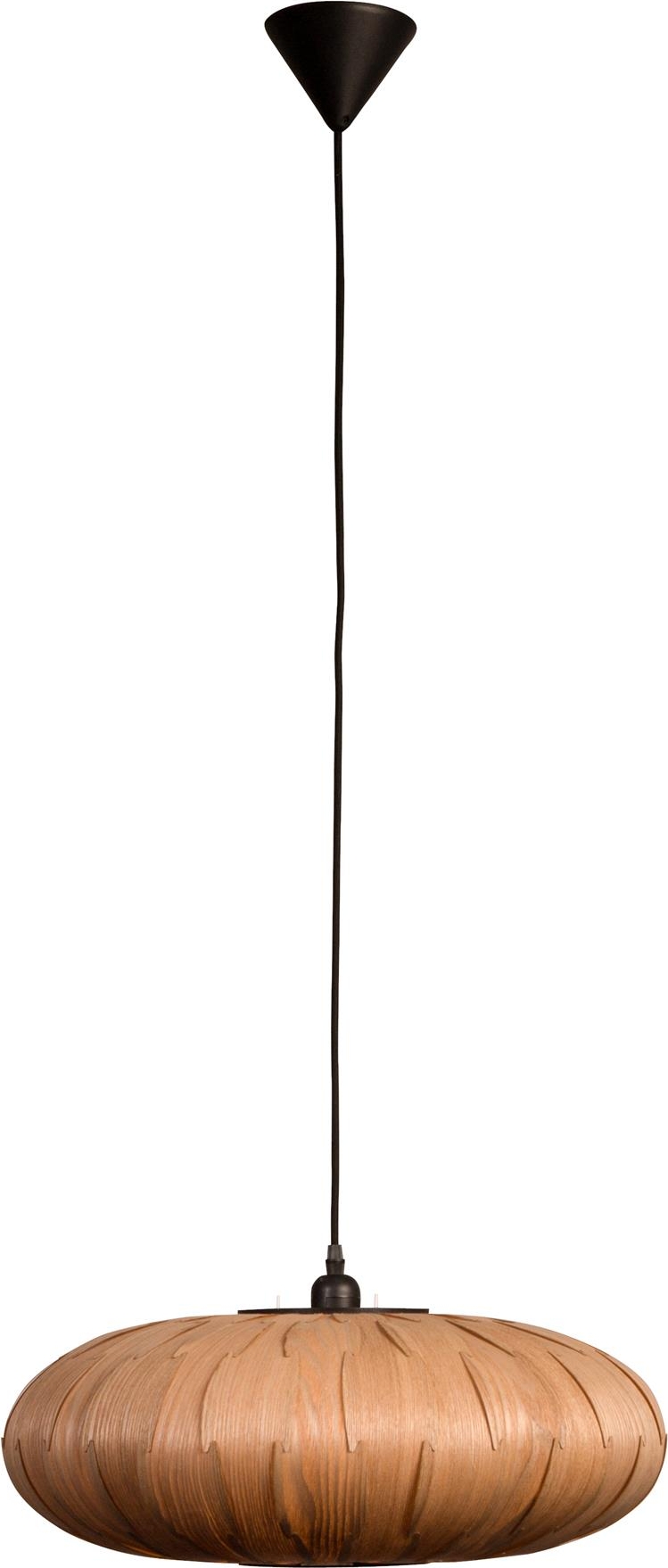 Pendellampe Dutchbone Bond   Nougattræ  Oval Loftlampe D50 Cm