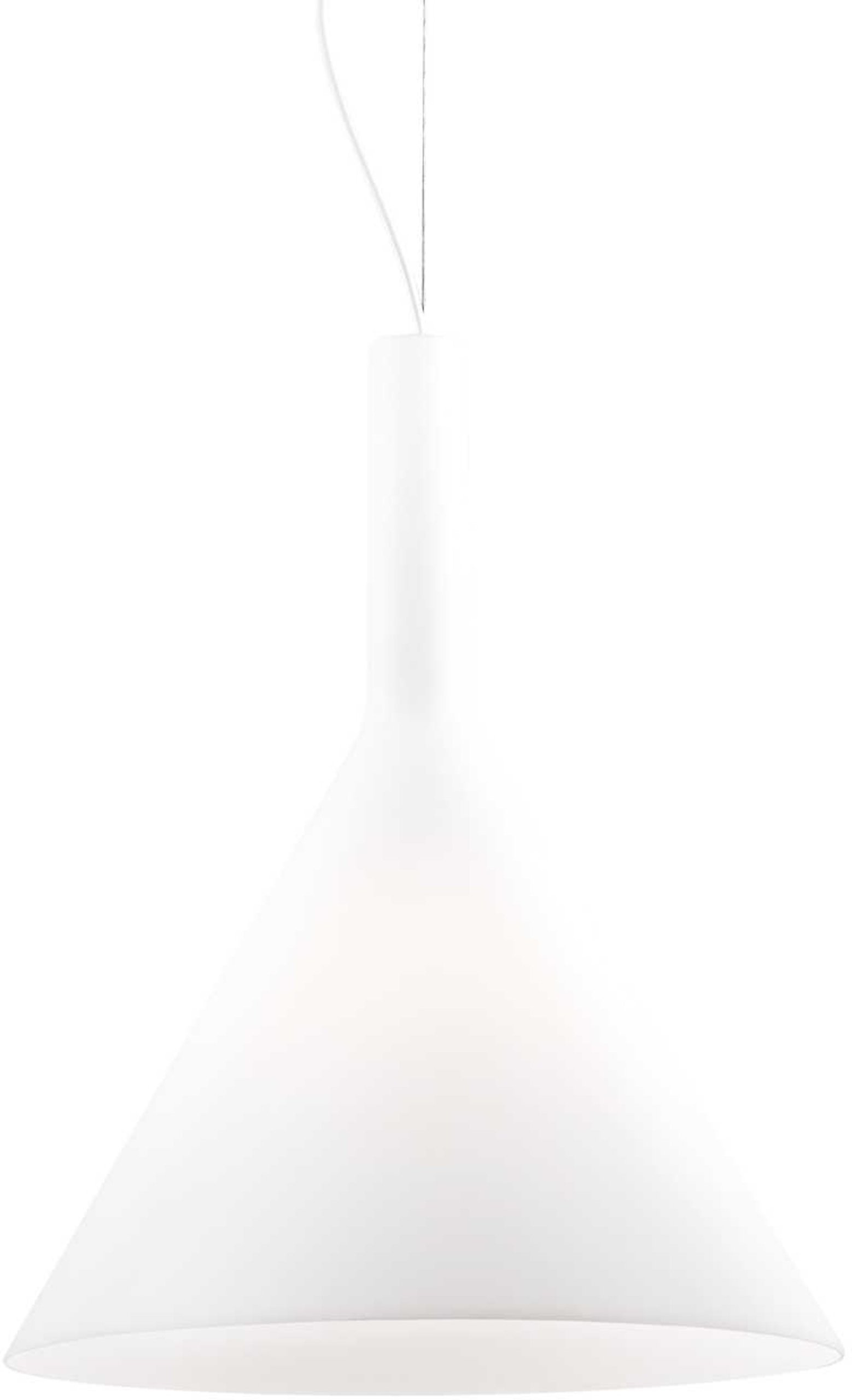 Pendellampe Ideal Lux Cocktail ø35 Cm Hvidt Syreætset Glasdiffusor E27 Fatning Justerbar Højde 54 263 Cm
