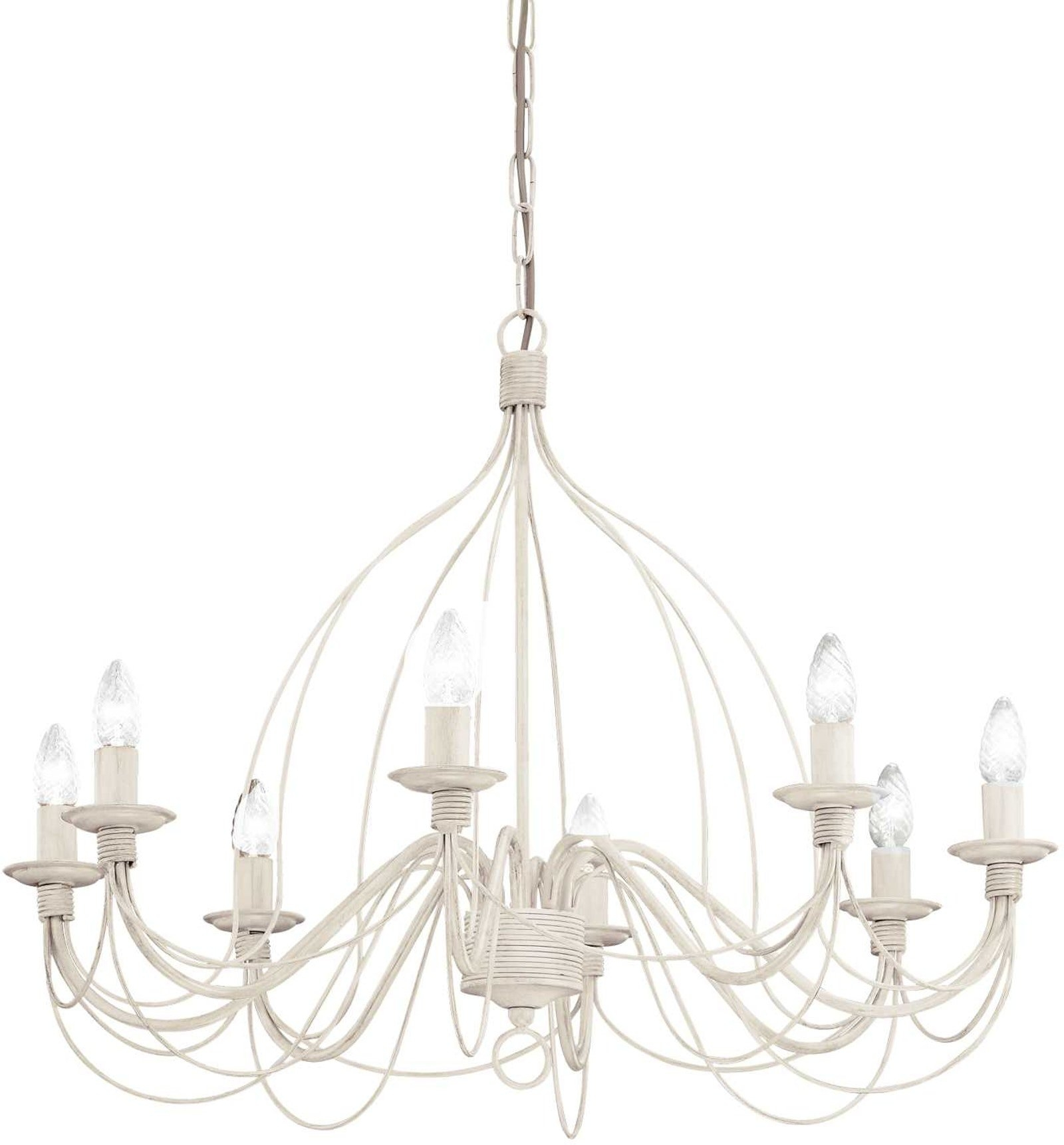 Pendellampe Ideal Lux Corte Hængelampe ø800 Mm Justerbar Højde 800-1150 Mm Metal Hvid