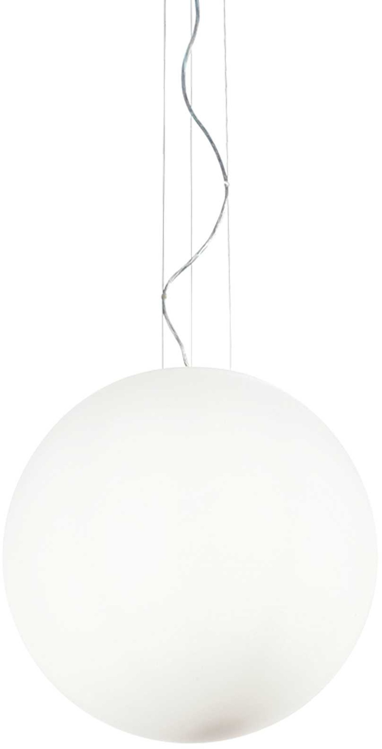 Pendellampe Ideal Lux Mapa Bianco ø50 Cm Hvidt Glas Justerbar Højde 56 265 Cm