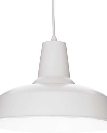 Pendellampe Ideal Lux Moby Hvid Metal ø35 Cm Justerbar Højde 35-120 Cm E27 Fatning