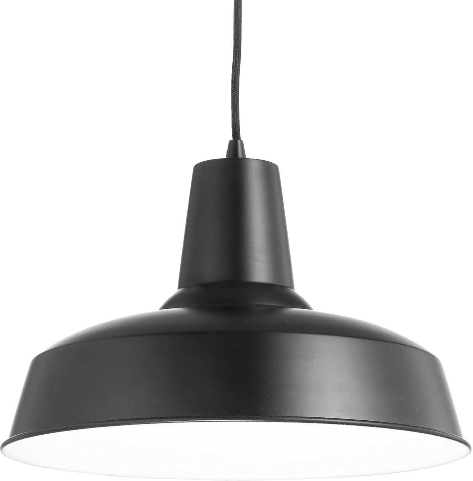 Pendellampe Ideal Lux Moby ø35 Cm Justerbar Højde 35-120 Cm Sort Metal