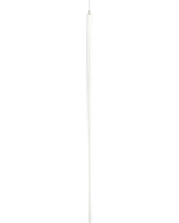 Pendellampe Ideal Lux Ultrathin Led ø30 Justerbar H115-308 Cm Hvid Krom Matlak