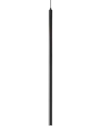 Pendellampe Ideal Lux Ultrathin Sort Metal Led 1000 Lm ø30 Justérbar Højde 115 308 Cm