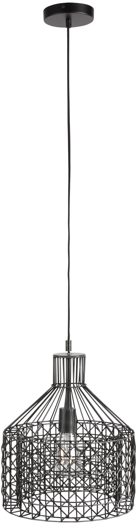 Pendellampe Jim Fra Dutchbone  Askegrå Jern ø30 Cm   Moderne Loftpendel