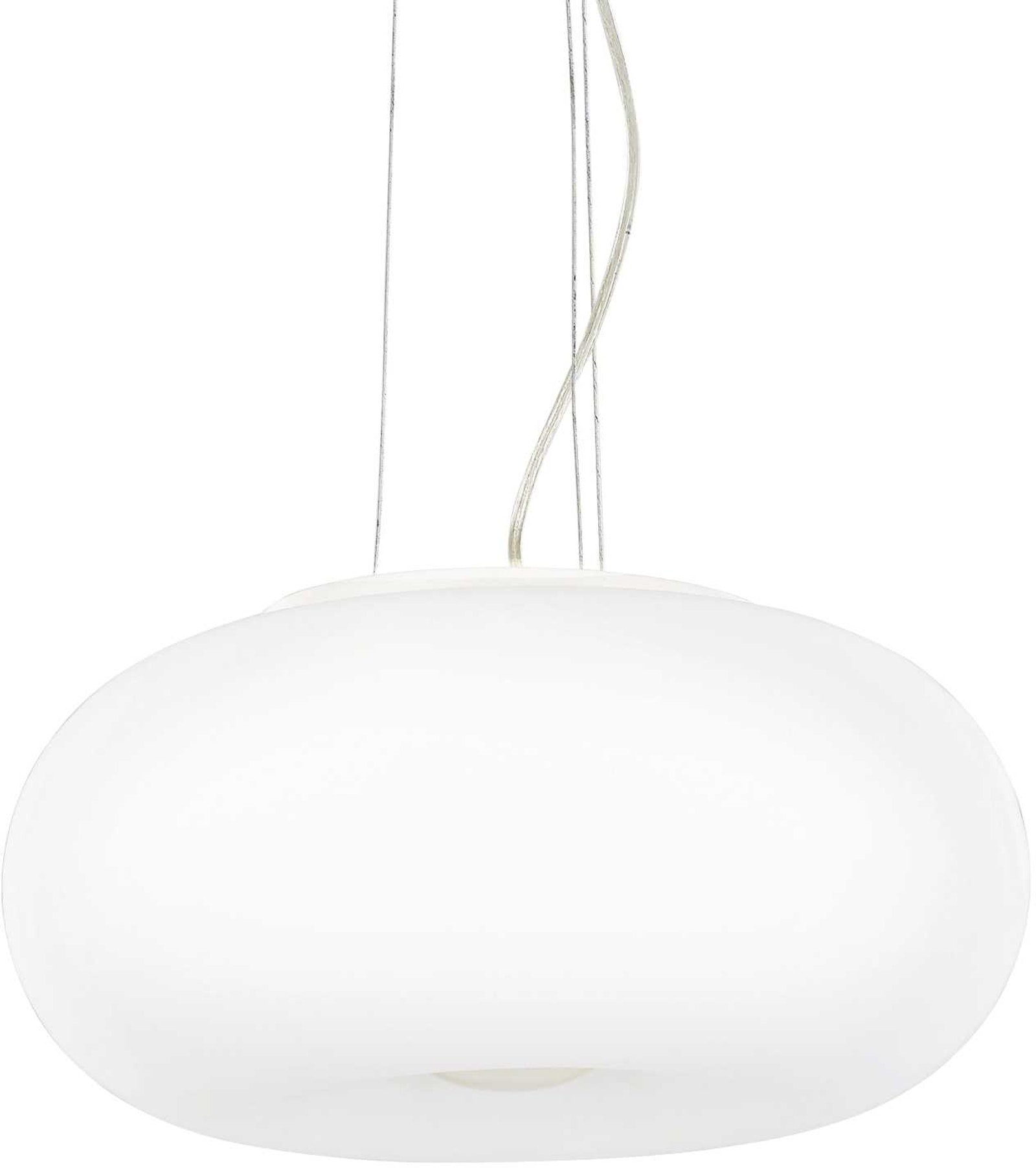 Pendellampe Loftslampe Ideal Lux Ulisse ø520 H290-2380 Glas Hvid Indendørs