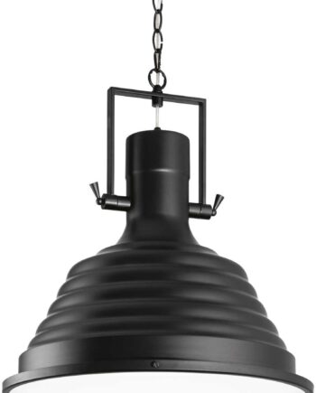Pendellampe Ophængslampe Ideal Lux Fisherman ø48   Cm Sort Justerbar Højde 75 145 Cm