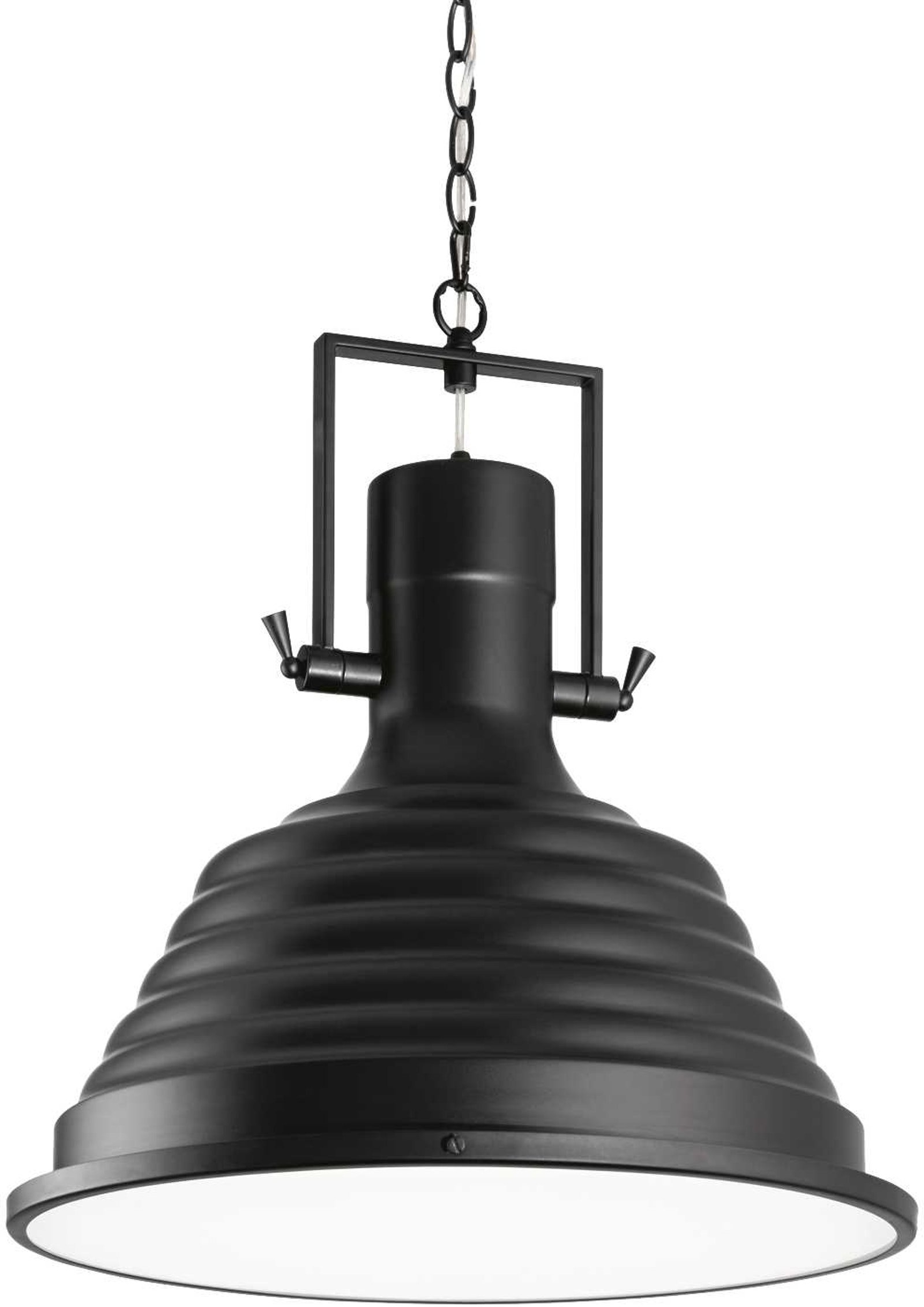 Pendellampe Ophængslampe Ideal Lux Fisherman ø48 Cm Sort Justerbar Højde 75 145 Cm