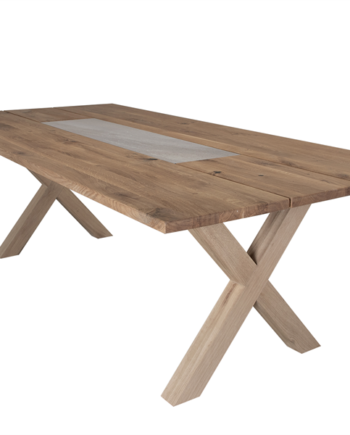 Plankebordsplade House Of Sander Haldur Fsc-egetræ 240x110x3 Cm Med Keramikindlæg Natur