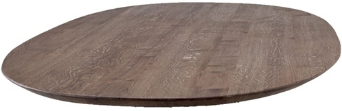 Plankebordsplade House Of Sander Orlando Oval Facetskåret Smoked Fsc Egetræ 200x103x3 Cm
