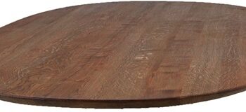 Plankebordsplade House Of Sander Orlando Oval   Massivt Fsc Egetræ 200x103 Cm Mocca Facetkant