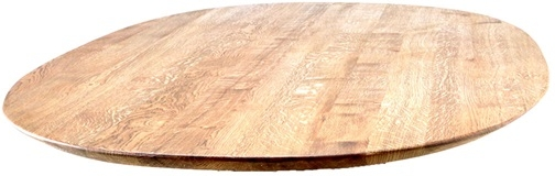Plankebordsplade House Of Sander Orlando Oval Massiv Fsc Egetræ 200x103 Cm Natur