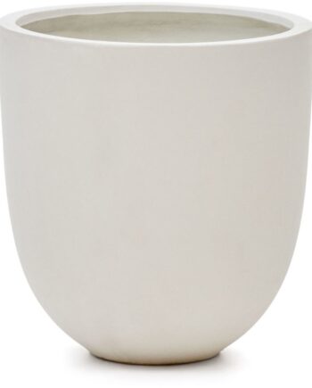 Plantepotte Kave Home Aiguablava Hvid Cementfiber ø56 Cm Ru Finish