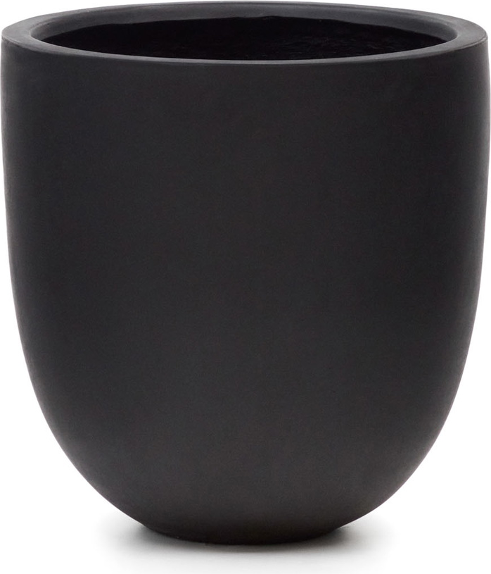 Plantepotte Krukke Kave Home Aiguablava ø56 Cm Sort Cementfiber Moderne Nordisk