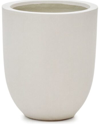 Plantepotte Og Krukke Kave Home Aiguablava Hvid Cementfiber ø39 Cm Nordisk Moderne Design