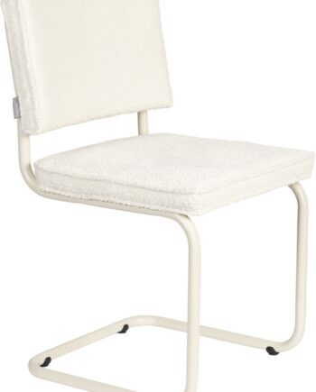 Polstret Spisebordsstol Zuiver Ridge Offwhite Stof Minimalistisk Design H85xb48xl50 Cm