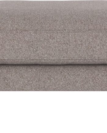 Puf Fodskammel Til Sofa Rowico Corwin Grå-beige Brenda Stof Med Sortlakerede Metalben H45ã B84ã D64 Cm