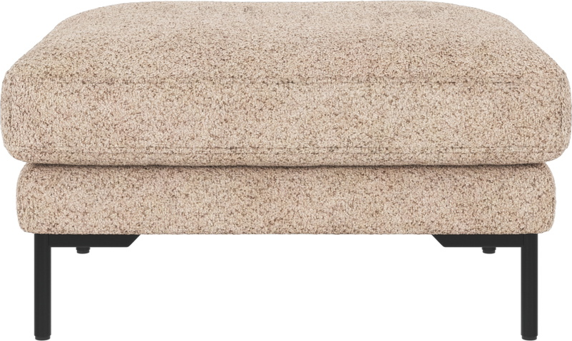 Puf Til Sofa Fodskammel Rowico Corwin Anna Lys Beige Sort H45   B84   D64 Cm