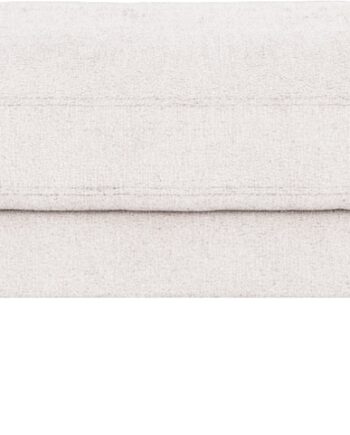 Puf Til Sofa Rowico Corwin Greg   Hvid Polyester Med Sorte Pulverlakerede Metalben