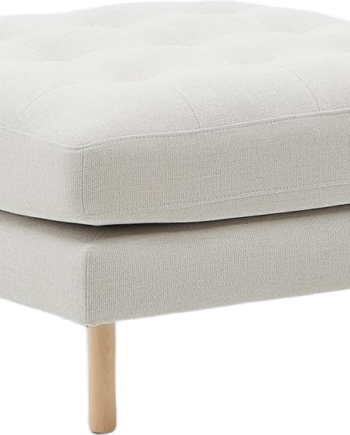 Puff Kave Home Debra Vintage Lysegrå Natur Polstret Plet- Og Vandafvisende Chanelle-stof ø80 Cm H49 Cm