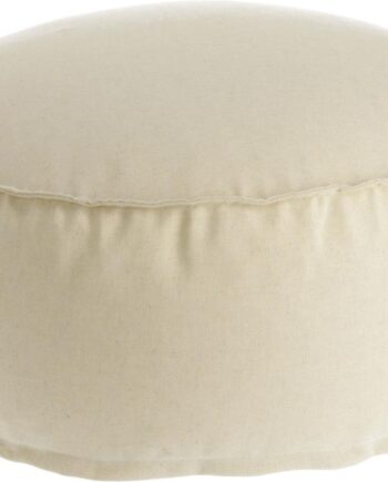 Puff Kave Home Nedra ø70ã 30 Cm Beige   Nordisk Moderne Stofpuff Til Stue   Overdækket Udeområde