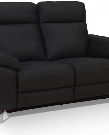 Raymond   Hallmark Edinburgh  -personers Sofa   Sort Stof Med Højt Ryglæn Og Metalben