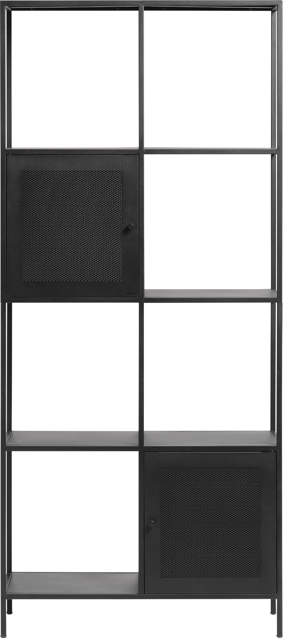 Reol Nordique Design Malibu Sort Metal Opbevaringsreol H180 B80 D35 Cm