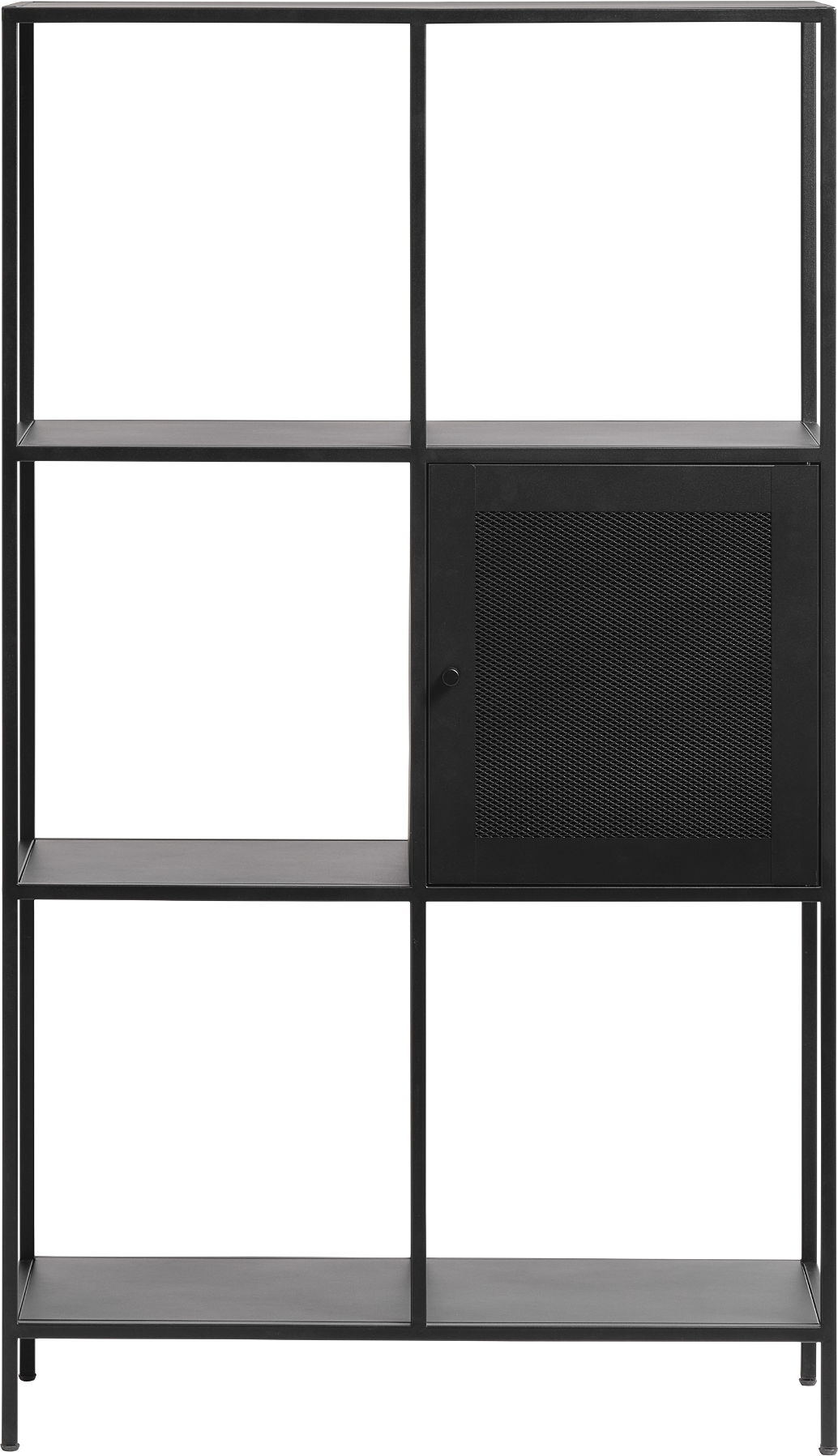 Reol Nordique Design Malibu Industriel Opbevaringsreol Sort Metal H138ã B80 Cm