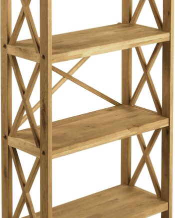 Reol Nordique Design  -shelfs Hyldereol   Massiv Olieret Egetræ    Hylder  Natur  124x70x30 Cm
