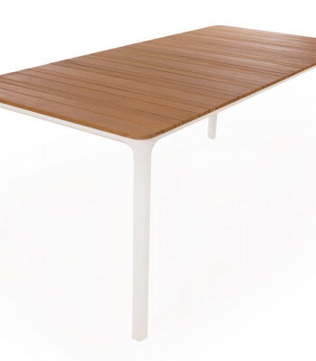 Ronja Havebord 90x200 Cm Hvid Teak