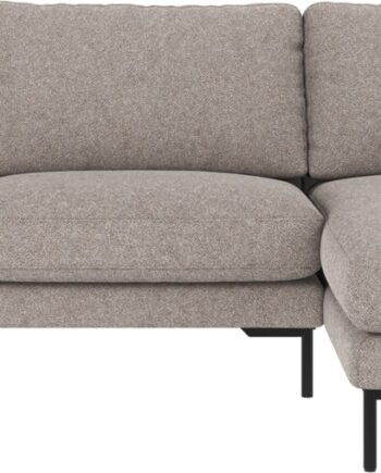 Rowico Corwin Chaiselongsofa Højrevendt Grå Polyesterstof Bobby   270x160 Cm