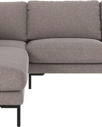 Rowico Corwin Hjørnesofa Venstrevendt Brenda   Grå-beige Polyester Med Fsc-mix Træstel 83x266x226 Cm