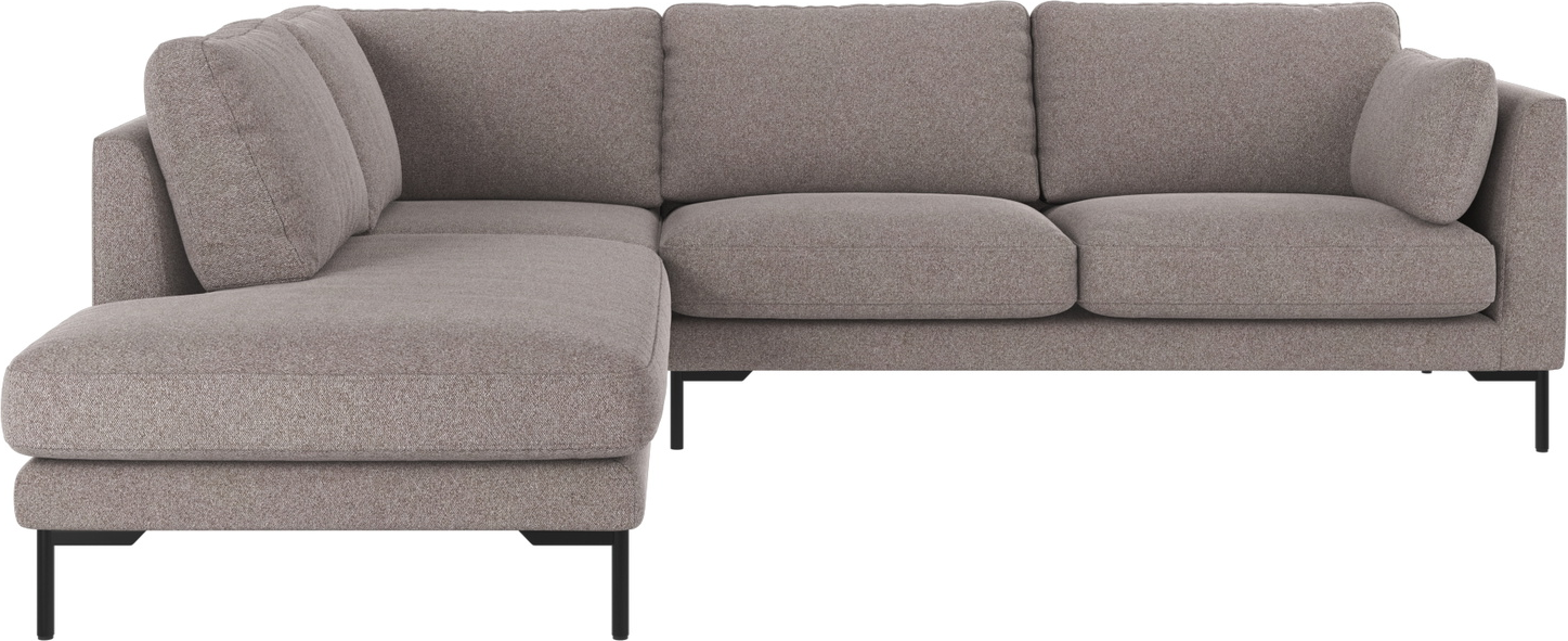 Rowico Corwin Hjørnesofa Venstrevendt Brenda   Grå-beige Polyester Med Fsc-mix Træstel 83x266x226 Cm