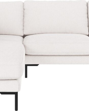 Rowico Corwin Venstrevendt Hjørnesofa Chaise Longue Bobby   Hvid Sort H83ã B266ã D226 Cm