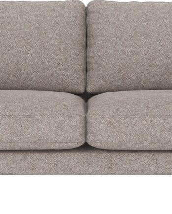Rowico Corwin  -personers Sofa   Gråt Bobby-stof Med Sort Pulverlakeret Metalstel