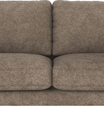 Rowico Corwin  -personers Sofa   Mørk Beige Anna  -stof Med Sorte Pulverlakerede Metalben