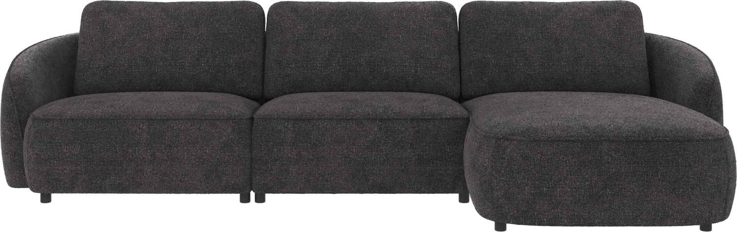 Rowico Norris Chaiselongsofa Højrevendt   Mørkegrå Robin Polyester