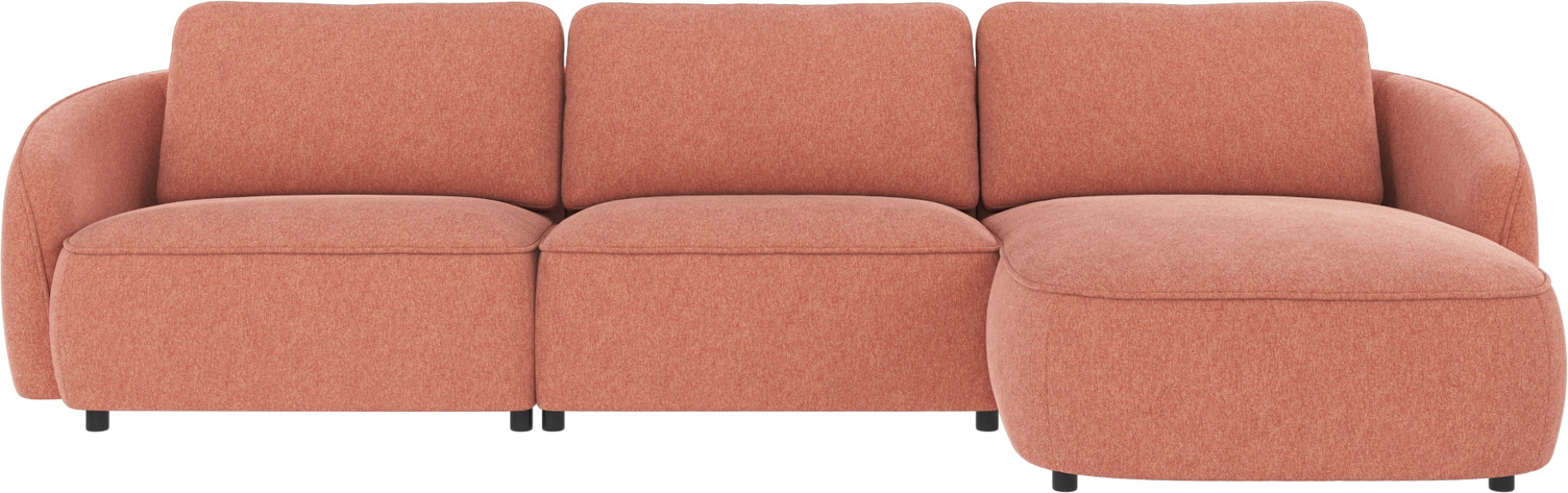 Rowico Norris Chaiselongsofa Højrevendt  -personers Brenda 52 Rød Polyester 319 Cm Bred