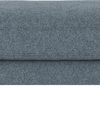 Rowico Puf Skammel Til Sofa Corwin   Mellemblåt Bobby 15 Polyester Med Sort Metalstel H45   B84   D64 Cm