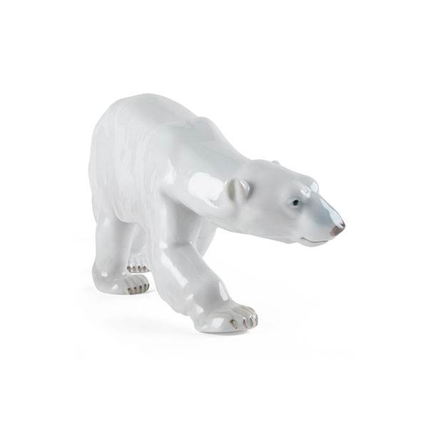 Royal Copenhagen Figurer Gående Isbjørn  14 Cm