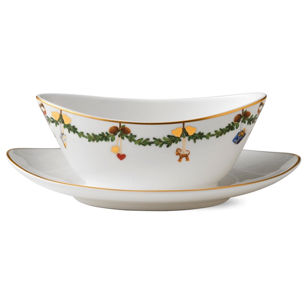 Royal Copenhagen Stjerne Riflet Jul Sauceskål 43 Cl  : Erling Christensen Møbler