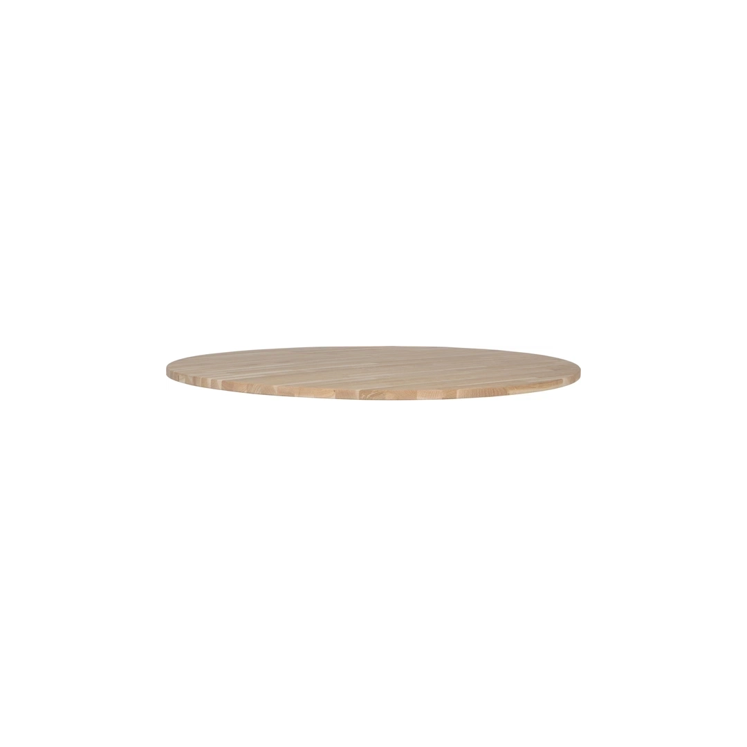 Rund Ubehandlet Bordplade Til Plankebord Woood Tablo Fsc-certificeret Massiv Eg ø120 Cm