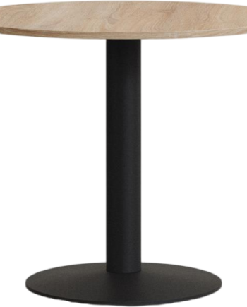 Rundt Barbord Kave Home Tiaret ø70   H74 Cm Lys Natur Stål Trælook Melamin