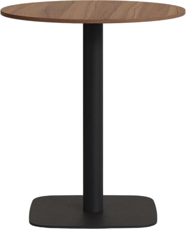 Rundt Barbord Kave Home Tiaret ø60   H98 Cm Mørk Natur Stål Spånplade