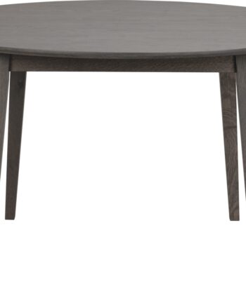 Rundt Spisebord Rowico Filippa ø120 Cm   Mørkebrun Fingersamlet Massiv Eg Med Udtræk Til 165 Cm