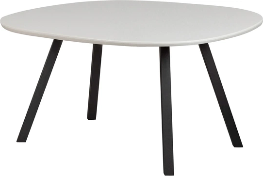 Rundt Spisebord Woood Tablo ø130 Cm Bleget Ask Med Mat Sorte Metalben
