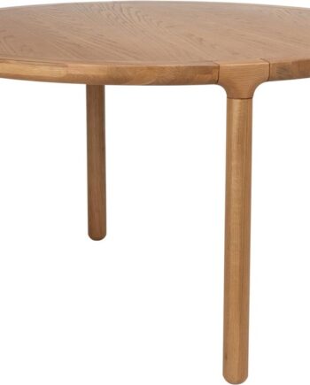 Rundt Spisebord Zuiver Storm Nougat Egetræsfiner ø128 Cm H75 Cm