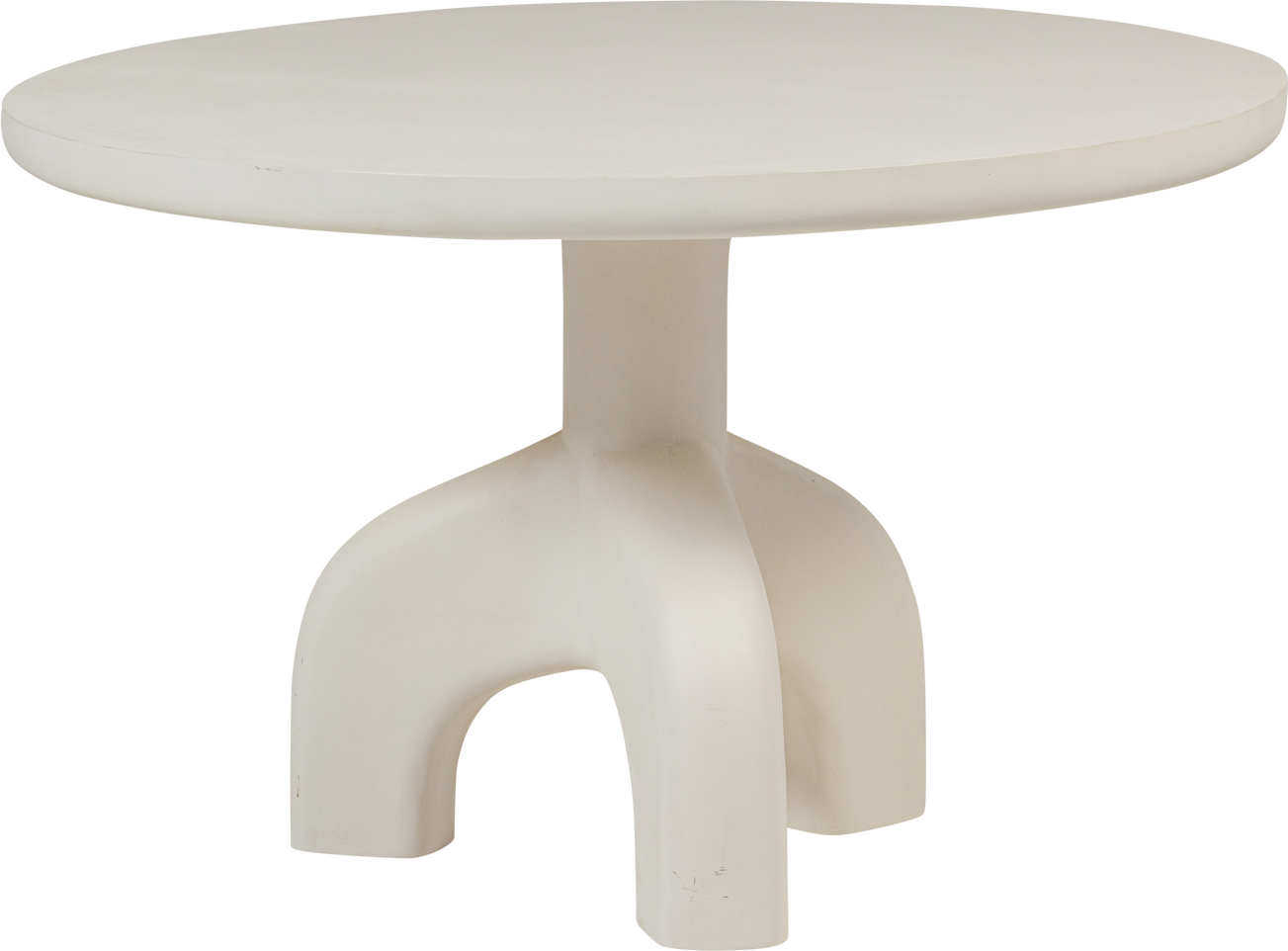 Rundt Udendørs Spisebord Woood Collection D120 Cm Fiberforstærket Polymer Uv-bestandig Naturlig