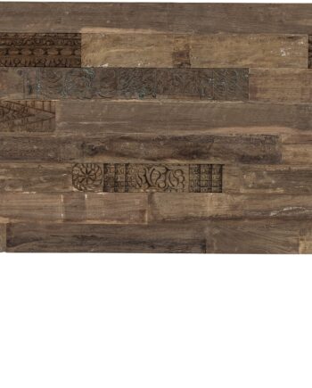 Rustik Sengegavl Creative Collection Rilo Genanvendt Træ Natur H122xl180 Cm
