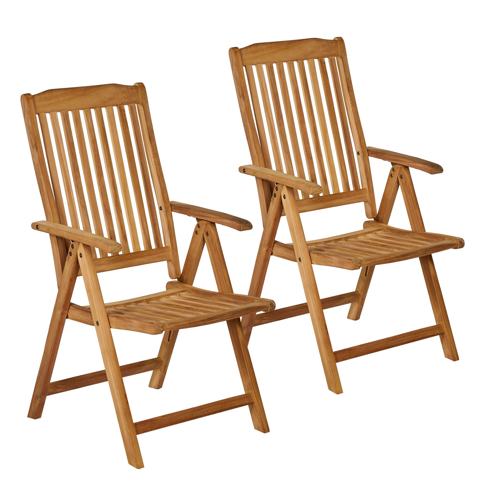 Sammenklappelige Havestole   Teaktræ Sæt Af   Stk 105x68x58cm